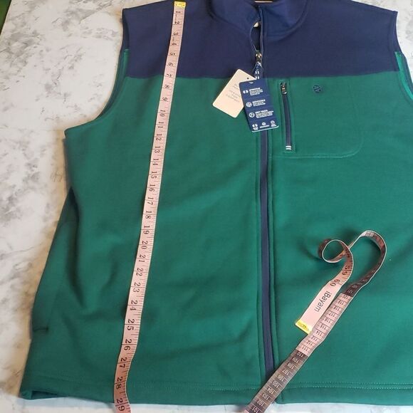 NWT IZOD Advantage Green Vest Jacket - Picture 8 of 9